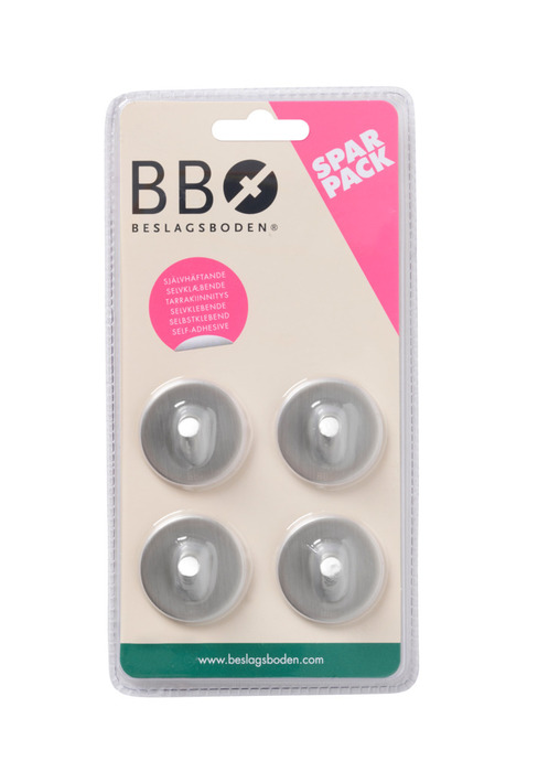 Enkel krok Ø30 mm 4 pk. - børstet stål